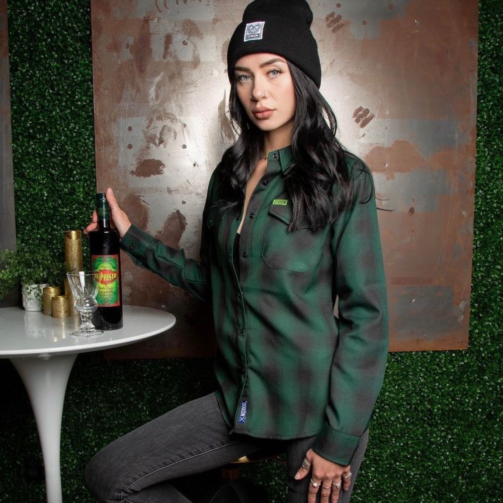 DIXXON Absinthe Womens Long Sleeve Flannel